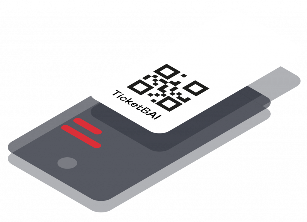 Imagen abtracta de un smartphone usando ticket BAI